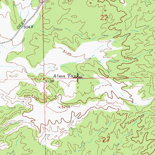 Topographic Map of Alma Tank, NM