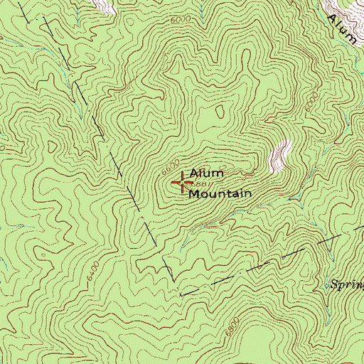 Topographic Map of Alum Mountain, NM