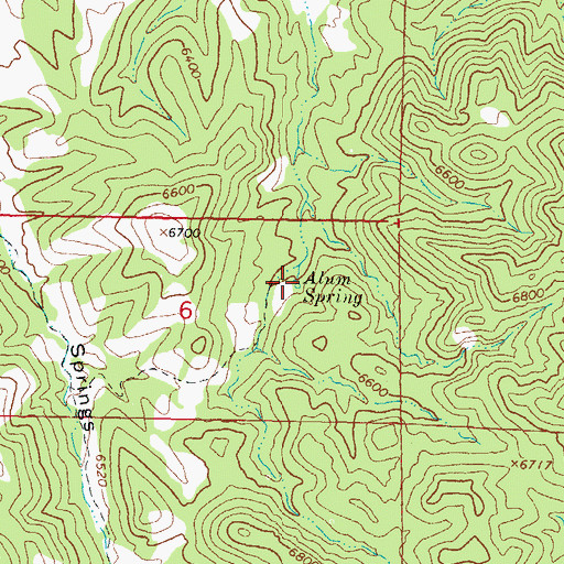 Topographic Map of Alum Spring, NM