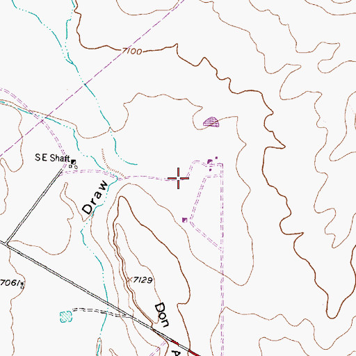 Topographic Map of Ambrosia Lake, NM