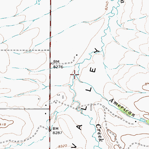 Topographic Map of American Creek, NM