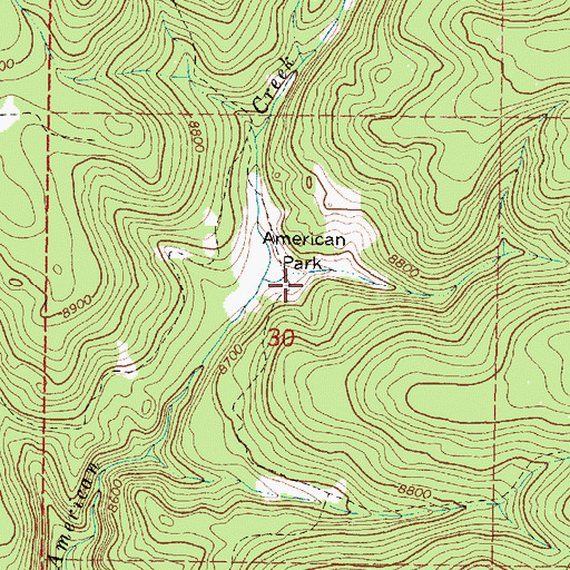 Topographic Map of American Park, NM