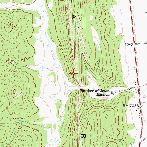 Topographic Map of Amola Ridge, NM