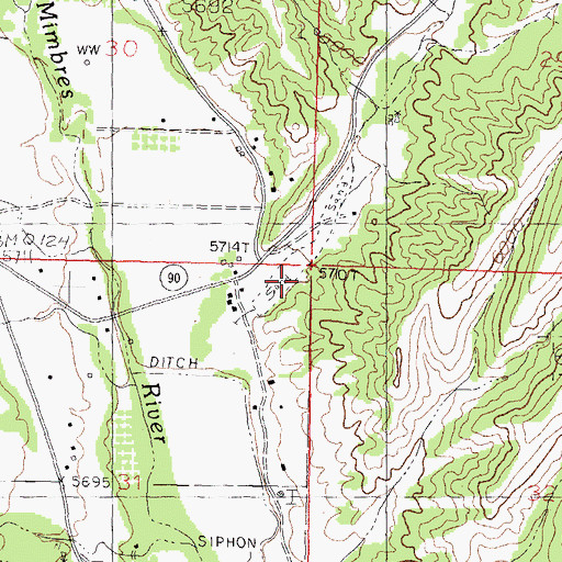 Topographic Map of Ancheta Canyon, NM