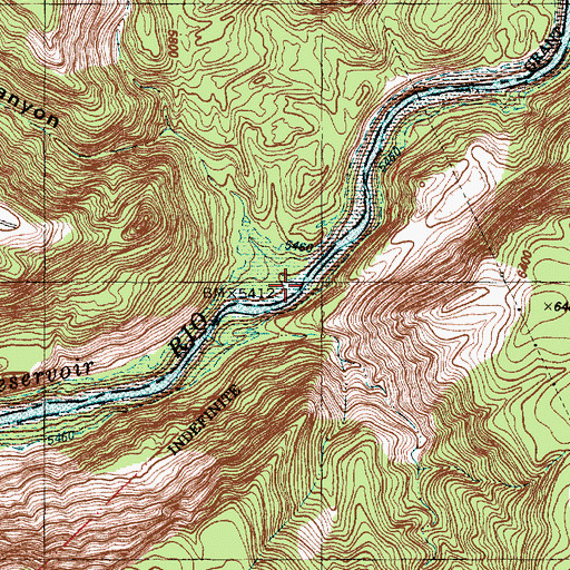 Topographic Map of Ancho Canyon, NM