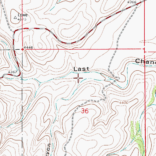 Topographic Map of Anderson Canyon, NM