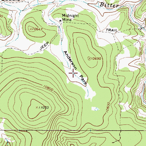 Topographic Map of Anderson Park, NM