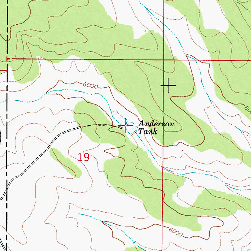 Topographic Map of Anderson Tank, NM