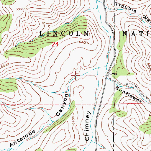 Topographic Map of Antelope Canyon, NM