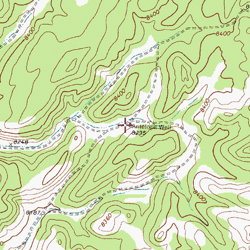 Topographic Map of Antelope Well, NM