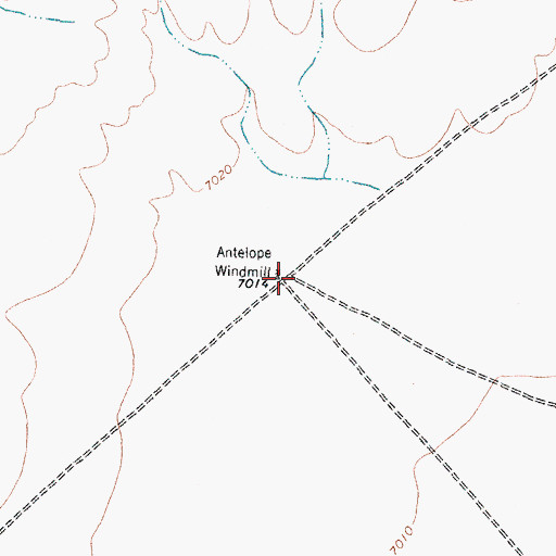 Topographic Map of Antelope Windmill, NM