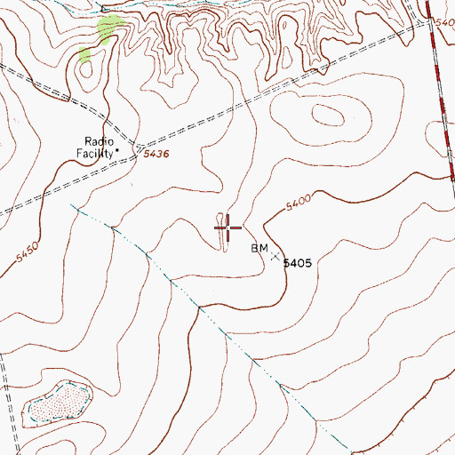 Topographic Map of Anton Chico, NM