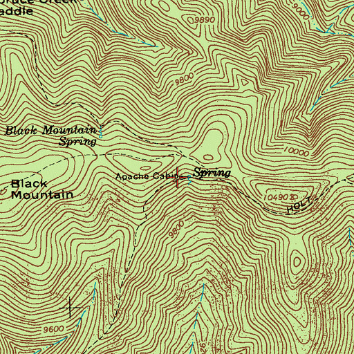Topographic Map of Apache Cabin, NM