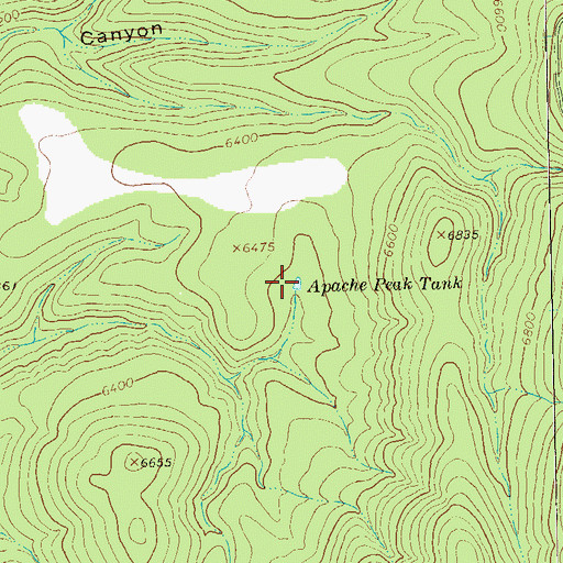 Topographic Map of Apache Peak Tank, NM