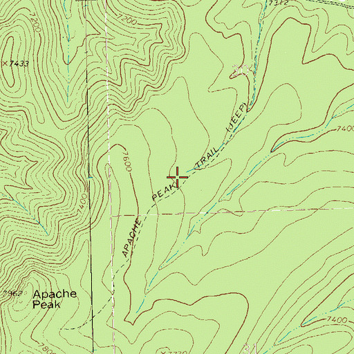Topographic Map of Apache Peak Trail, NM