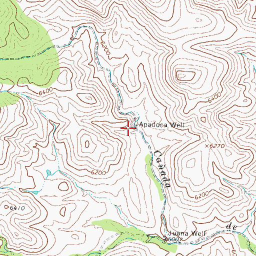 Topographic Map of Apadoca Well, NM