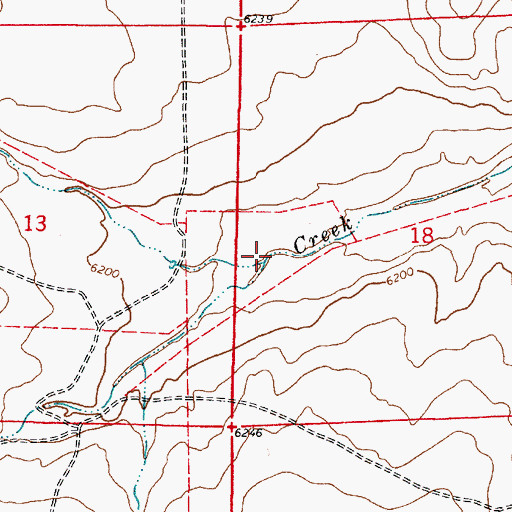 Topographic Map of Aragon Creek, NM