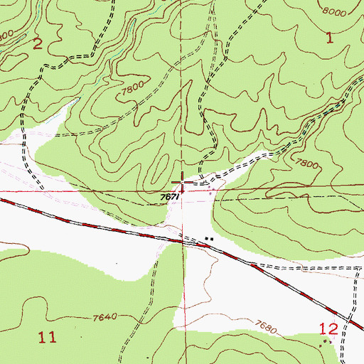 Topographic Map of Aragon Ranch, NM