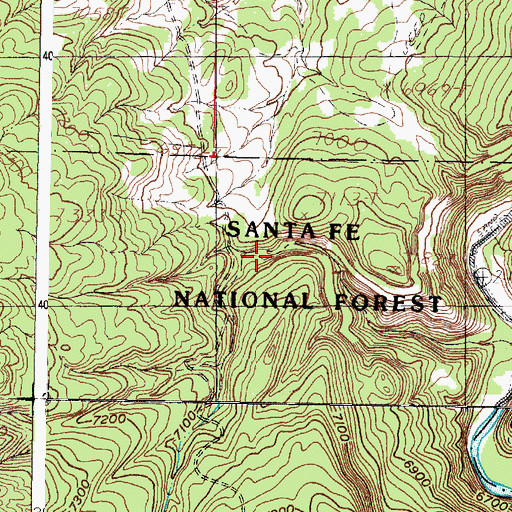 Topographic Map of Aragon Spring, NM