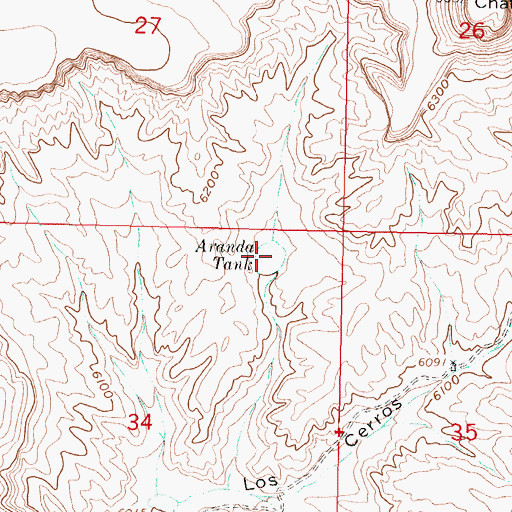 Topographic Map of Aranda Tank, NM