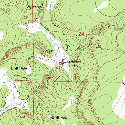 Topographic Map of Archuleta Ranch, NM