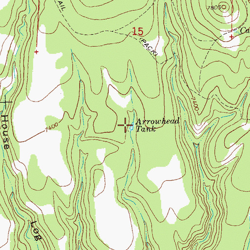 Topographic Map of Arrowhead Tank, NM