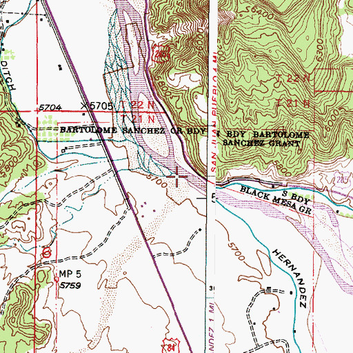 Topographic Map of Arroyo de la Presa, NM