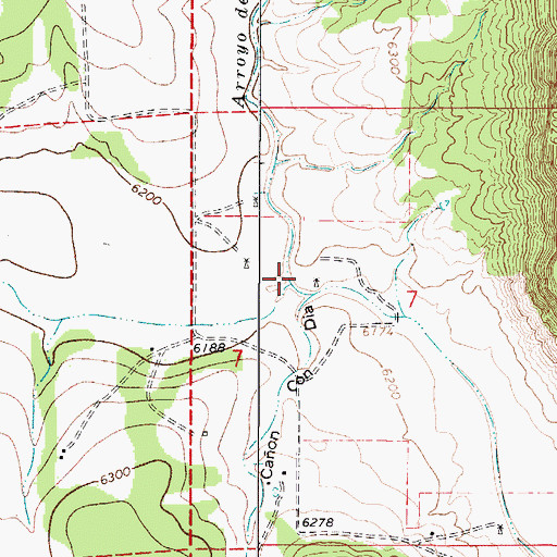Topographic Map of Arroyo de los Diegos, NM