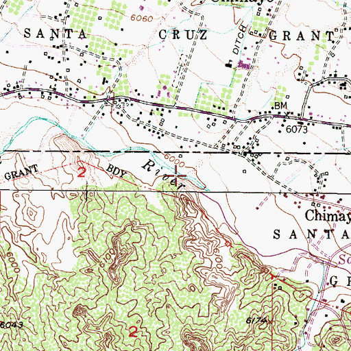 Topographic Map of Arroyo de los Encinos, NM