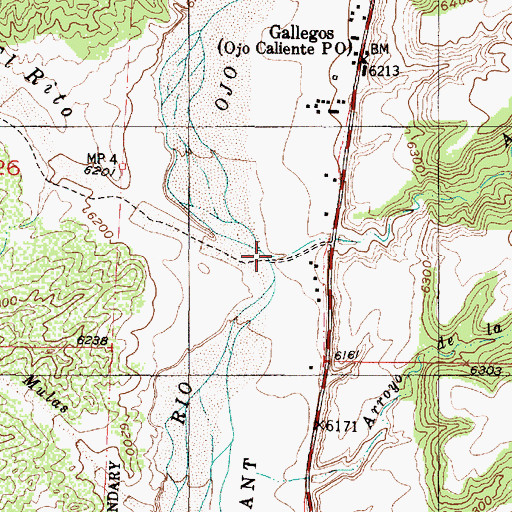 Topographic Map of Arroyo de los Galves, NM