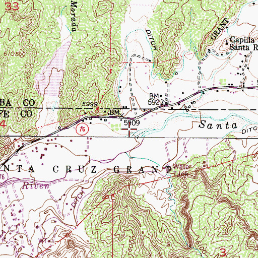 Topographic Map of Arroyo de los Martinez, NM