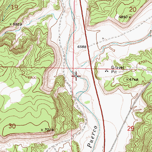 Topographic Map of Arroyo de los Pinos, NM