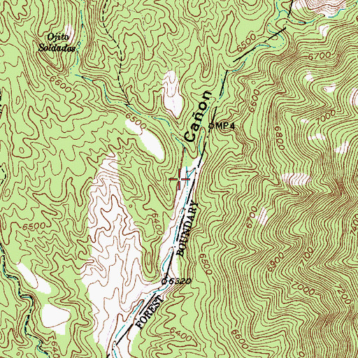 Topographic Map of Arroyo de Soldados, NM