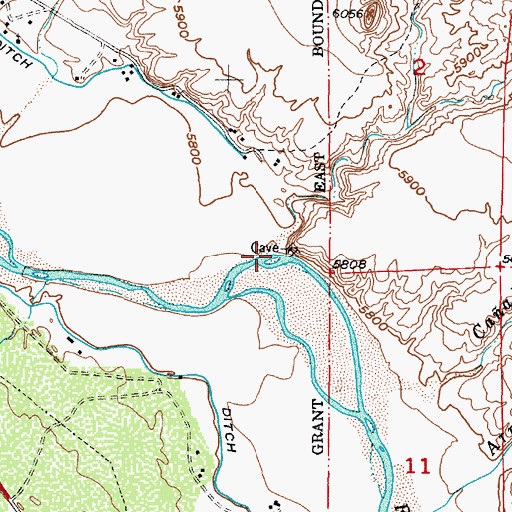 Topographic Map of Arroyo del Cerrito, NM