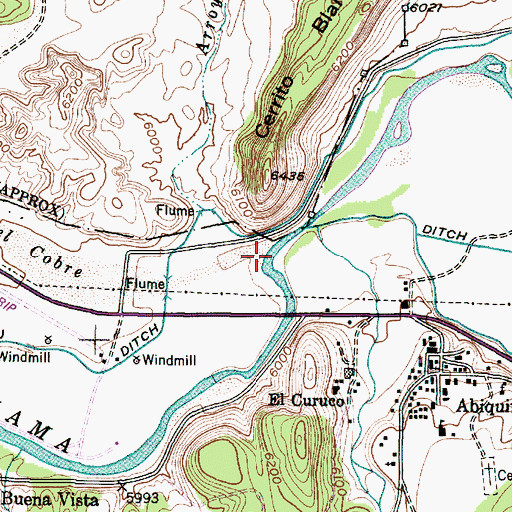 Topographic Map of Arroyo del Cobre, NM