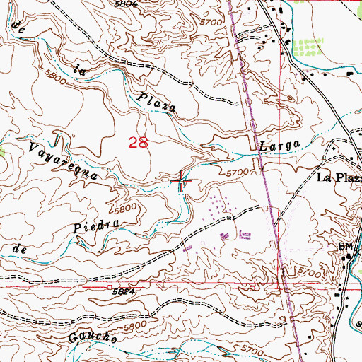 Topographic Map of Arroyo del Corral de Piedra, NM