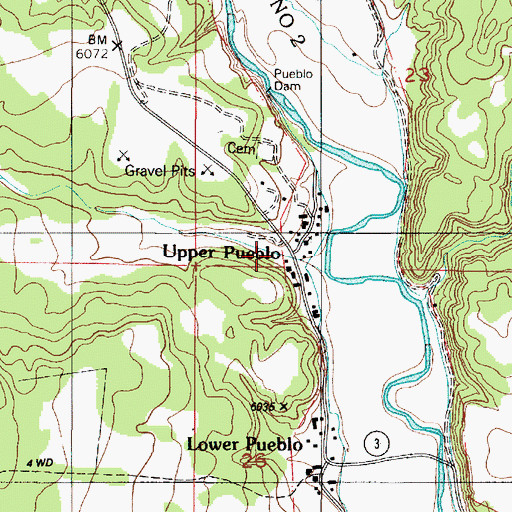 Topographic Map of Arroyo del Pueblo, NM