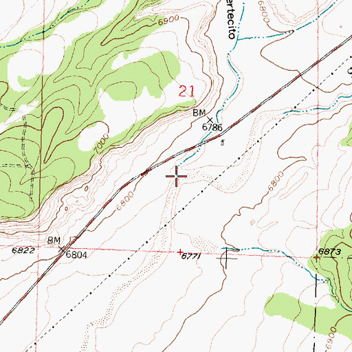 Topographic Map of Arroyo del Puerto, NM