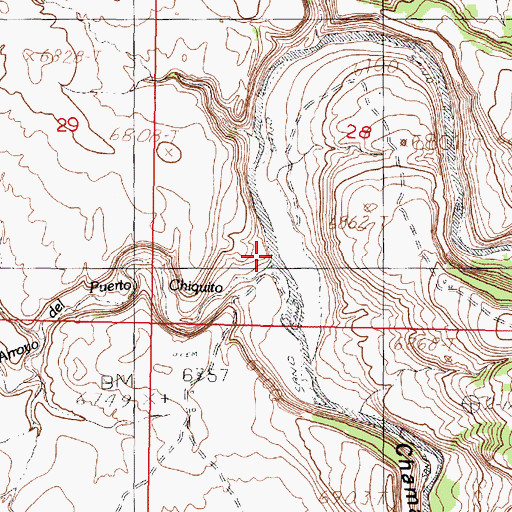 Topographic Map of Arroyo del Puerto Chiquito, NM