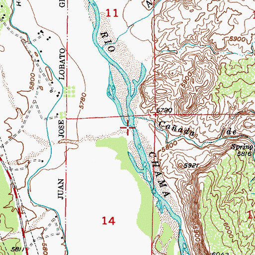 Topographic Map of Arroyo del Toro, NM