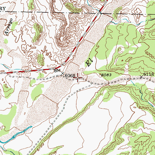 Topographic Map of Arroyo las Lagunitas, NM