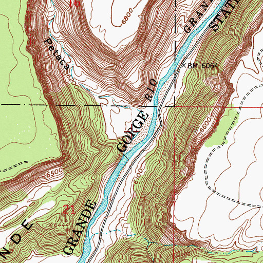 Topographic Map of Arroyo Aguaje de la Petaca, NM