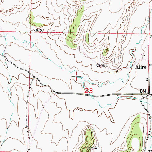 Topographic Map of Arroyo Blanco, NM