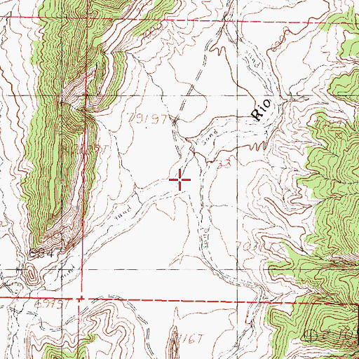 Topographic Map of Arroyo Blanco, NM