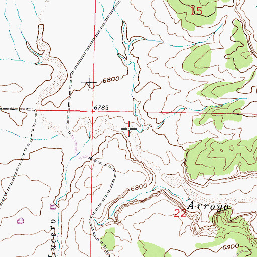 Topographic Map of Arroyo Chijuilito, NM