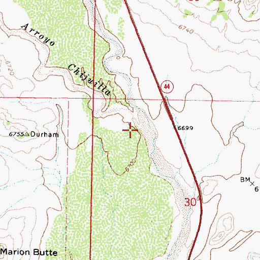 Topographic Map of Arroyo Chijuilla, NM