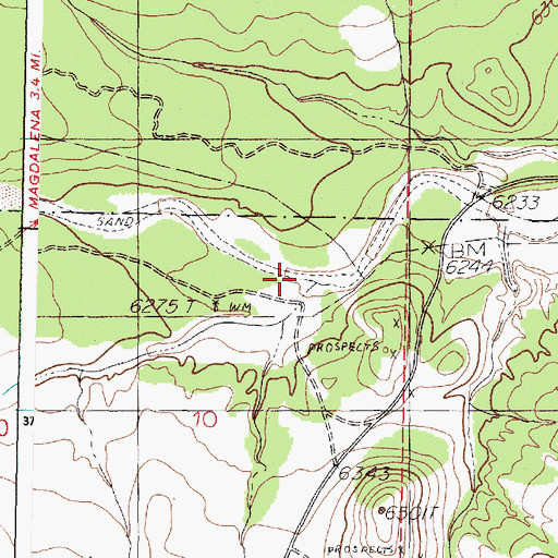 Topographic Map of Arroyo Gato, NM