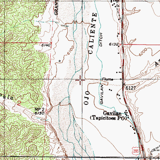 Topographic Map of Arroyo Gavilan, NM