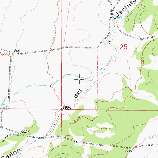 Topographic Map of Arroyo Guajalote, NM