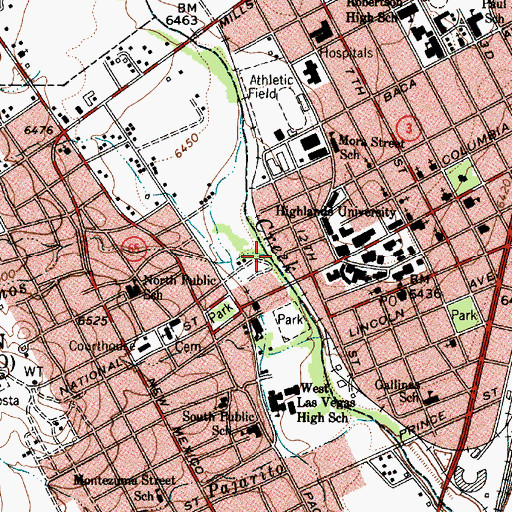 Topographic Map of Arroyo Hermanos, NM